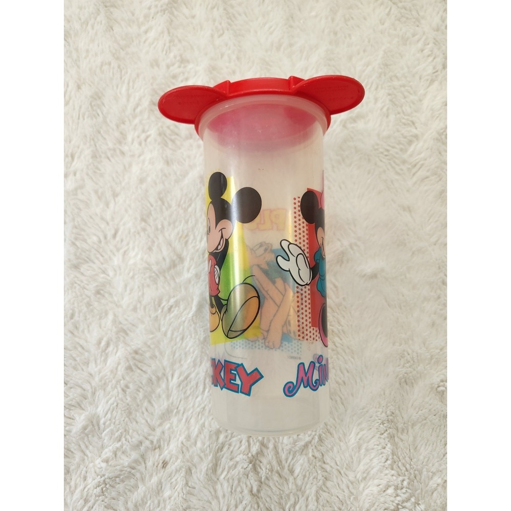 Vintage Tupperware Disney Mickey Mouse Tumbler Cup with Mickey Ears Lid